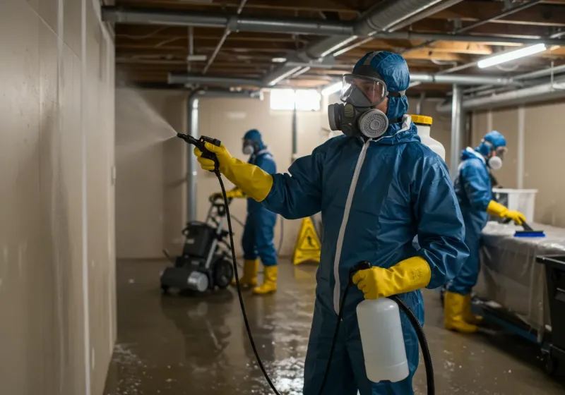 Basement Sanitization and Antimicrobial Treatment process in Kalaheo, HI