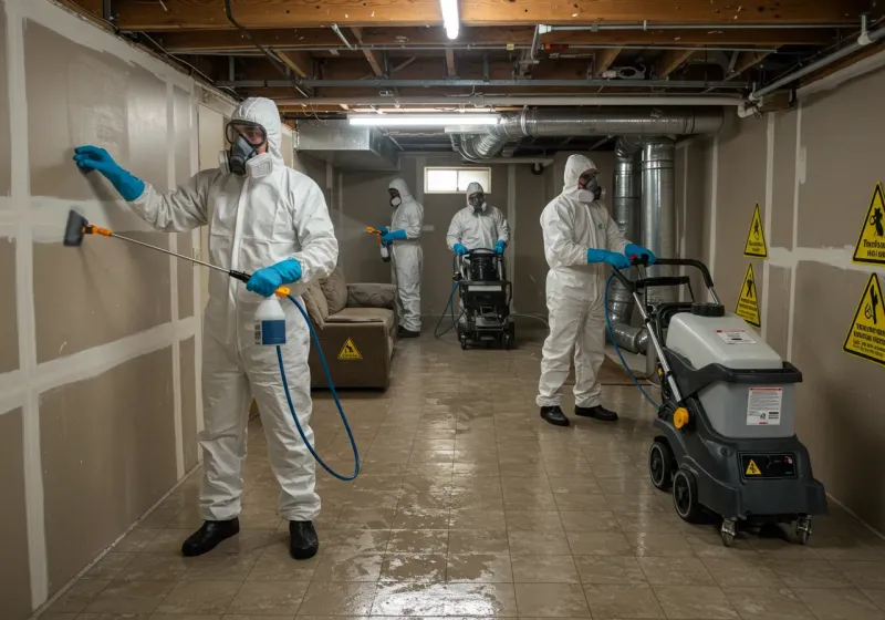 Basement Moisture Removal and Structural Drying process in Kalaheo, HI
